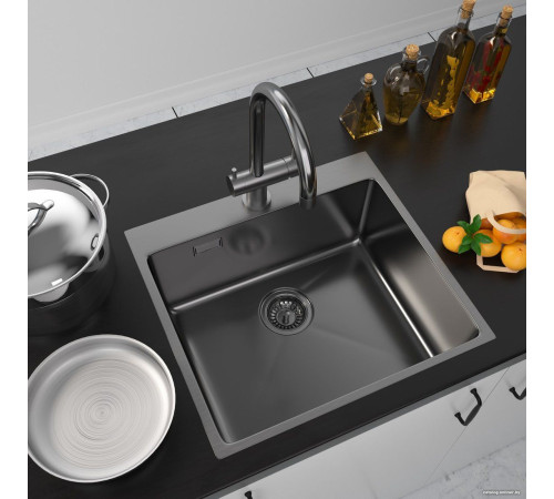 Кухонная мойка Aquasanita Aira AIR 100 N-T графит