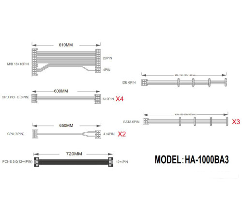 Блок питания 1stPlayer NGDP Platinum 1000W HA-1000BA3-BK