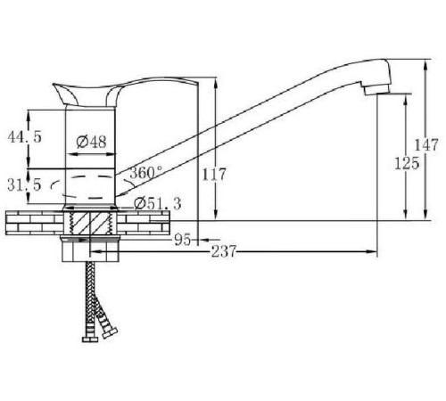 Смеситель РМС SL86-004FBS-25