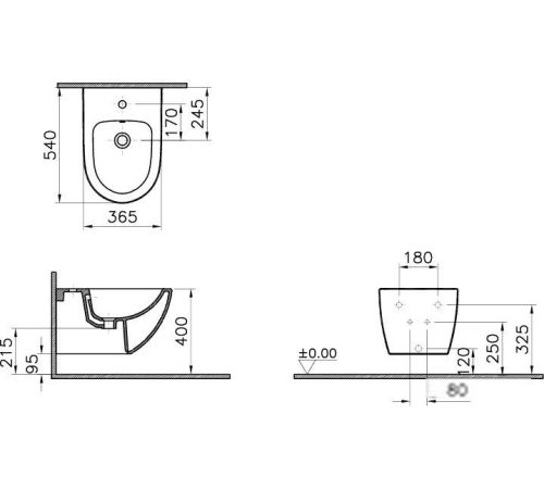 Биде Vitra Sento 4338B003-1046