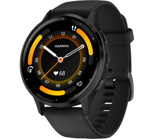 Умные часы Garmin Venu 3 черный, с силиконовым ремешком