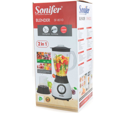 Стационарный блендер Sonifer SF-8010 белый/черный