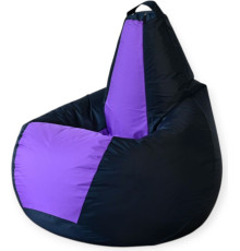 Кресло-мешок Mio Tesoro Груша Kombo XXL GF-130x85-CHL черный/лаванда