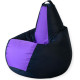 Кресло-мешок Mio Tesoro Груша Kombo XXL GF-130x85-CHL черный/лаванда