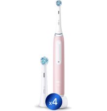 Электрическая зубная щетка Oral-B iO 3 с насадкой Ultimate Clean 4 шт, розовый