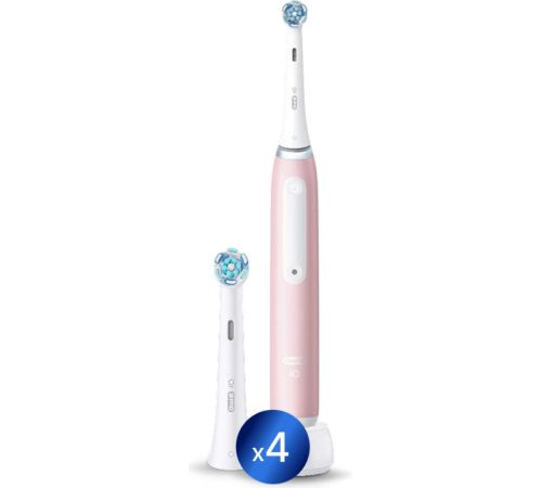 Электрическая зубная щетка Oral-B iO 3 с насадкой Ultimate Clean 4 шт, розовый