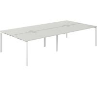 Офисный стол Norden 320х163.8х75 SG.259.SH.63.WH белый/серый бархат