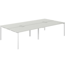 Офисный стол Norden 320х163.8х75 SG.259.SH.63.WH белый/серый бархат