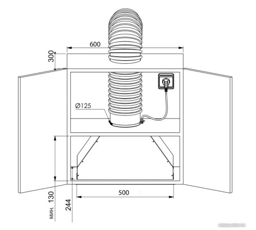 Кухонная вытяжка ZUGEL ZHI521W
