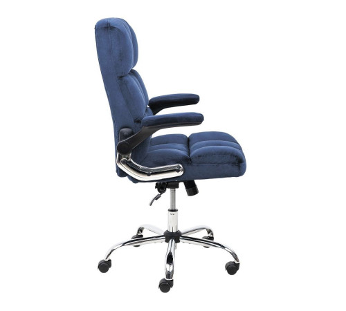 Кресло AksHome Caesar Chrome вельвет, темно-синий