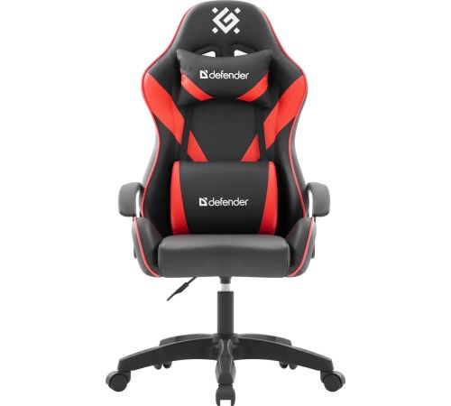 Игровое геймерское кресло Defender Flamis черный/красный