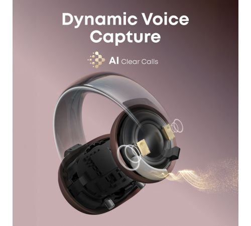Наушники Anker Soundcore AeroClip розовый/коричневый