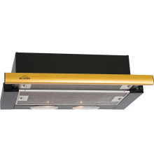 Кухонная вытяжка Elikor Интегра 60П-400-В2Л черный/латунь