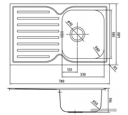 Кухонная мойка IDDIS Strit STR78SDi77