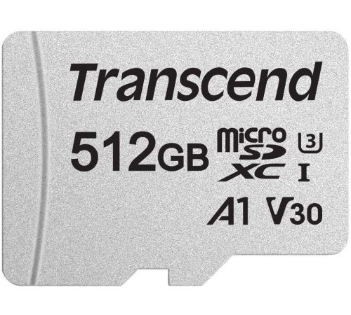 Карта памяти Transcend microSDXC 300S 512GB с адаптером