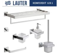 Набор аксессуаров для ванной Lauter 21SH71061+21SH71091+21SH71071+21SH71091+21SH71151+21SH71111 Chrome, 6 предметов