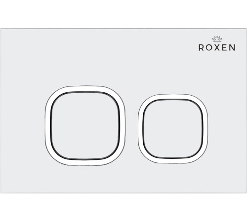 Унитаз подвесной Roxen Royal Matt в комплекте с инсталляцией StounFix Dual Fresh 6 в 1 968265 кнопка: белый