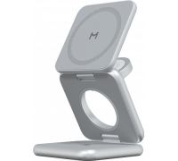 Беспроводное зарядное Magssory Fold Pro 3 в 1 WCH063 серебристый