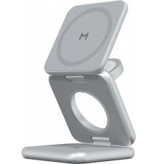 Беспроводное зарядное Magssory Fold Pro 3 в 1 WCH063 серебристый