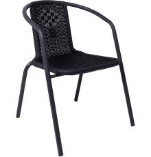 Кресло AksHome Verona PP черный/сталь черная