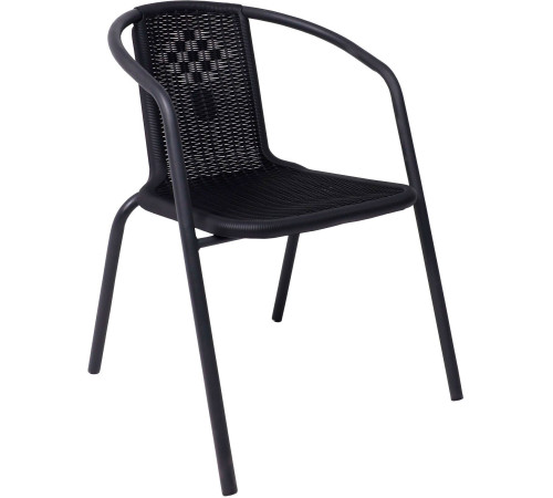 Кресло AksHome Verona PP черный/сталь черная