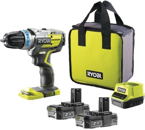 Ударная дрель-шуруповерт Ryobi R18PDBL-220S 5133003436 с 2-мя АКБ, сумка