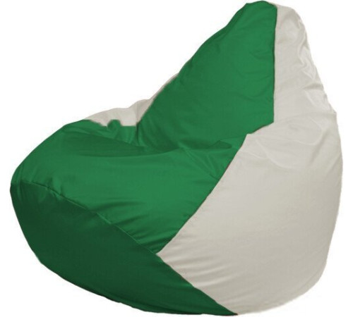 Кресло-мешок Flagman Груша Макси Г2.1-244 белый/зеленый