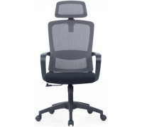 Офисное кресло SitZone U-060A сетка/ткань, черный, крестовина пластик