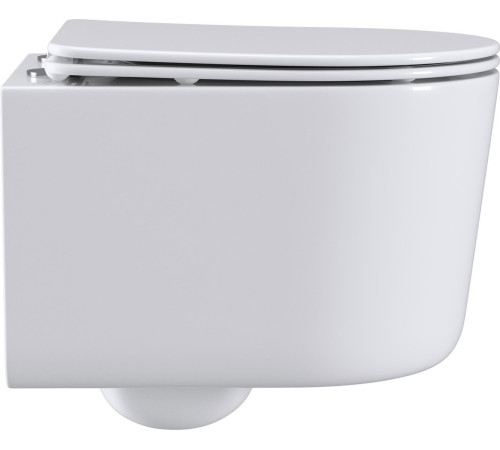 Унитаз подвесной Roxen Simple Compact в комплекте с инсталляцией StounFix Dual Fresh 6 в 1 966614 кнопка: бежевый