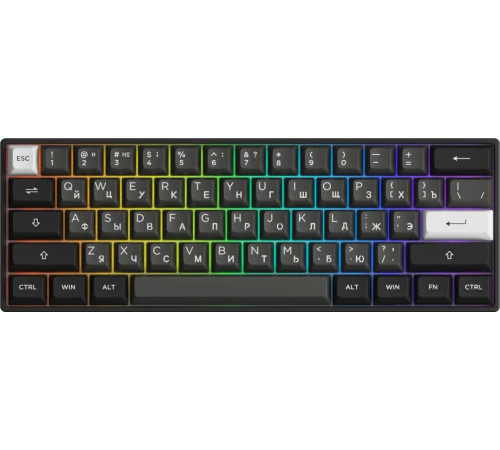 Клавиатура Akko 3061S Black & Silver Akko Cream Yellow V3 Pro