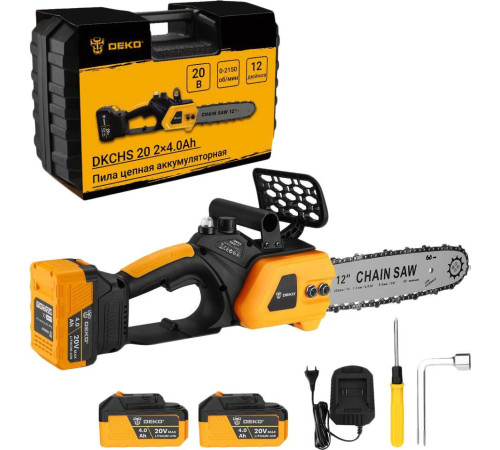 Аккумуляторная пила Deko DKCHS 20 063-4356 с 2-мя АКБ