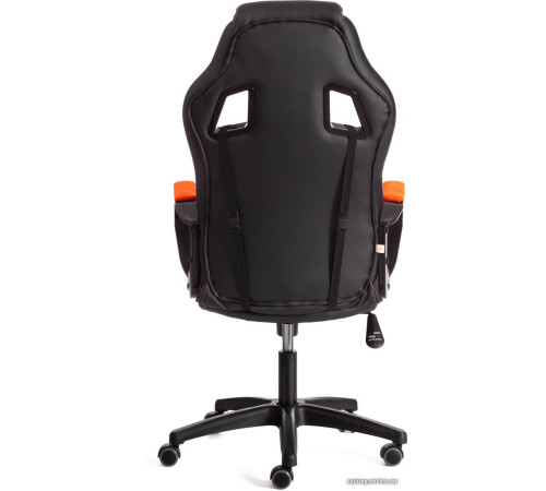 Игровое геймерское кресло TetChair Driver иск.кожа/ткань, черный/оранжевый