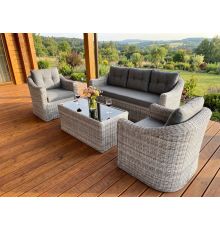 Садовая обеденная группа LiSofa Nepal 2430 серый