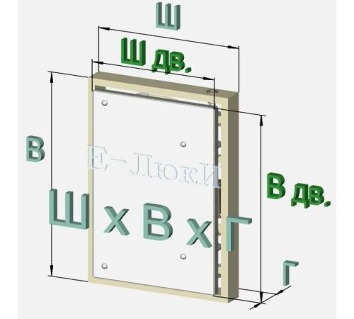 Люк Eluki Премиум 3DУ 70x80