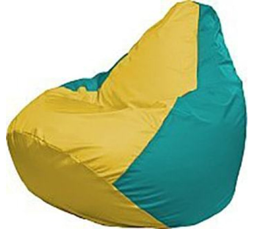 Кресло-мешок Flagman Груша Медиум Г1.1-264 жёлтый/бирюза