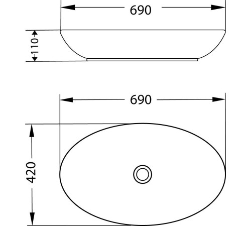 Умывальник Lauter 21571 + Cascade 21СК0655BS