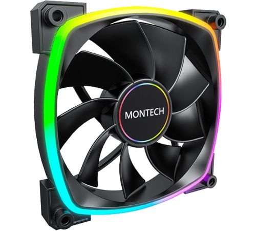 Вентилятор для корпуса Montech RX140 PWM Reverse черный
