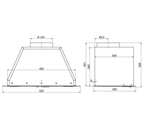 Кухонная вытяжка Elikor Врезной блок 52П-400-П3Д белый