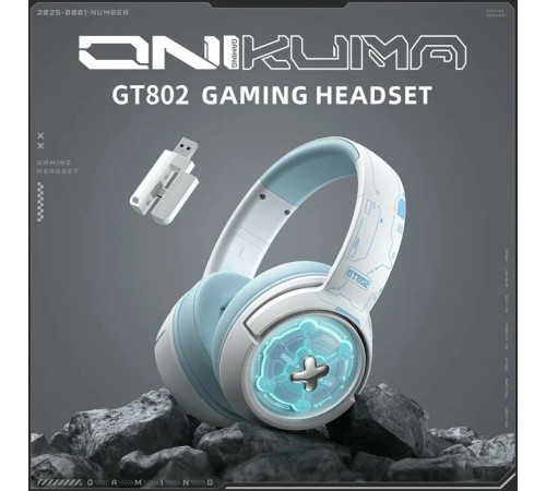 Наушники Onikuma GT802 белый/голубой