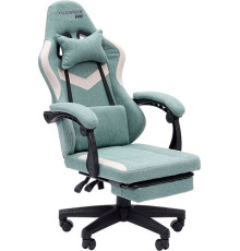 Игровое геймерское кресло CHAIRMAN CH26 ткань, зеленый/бежевый