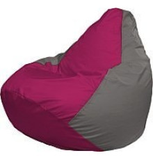 Кресло-мешок Flagman Груша Медиум Г1.1-374 фуксия/серый