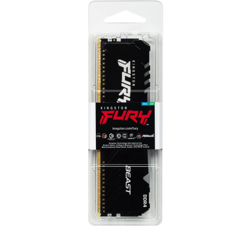 Оперативная память Kingston FURY Beast RGB 16ГБ DDR4 3200 МГц KF432C16BB2A/16