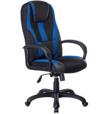 Кресло Zombie VIKING-9/BL+BLUE черный/синий