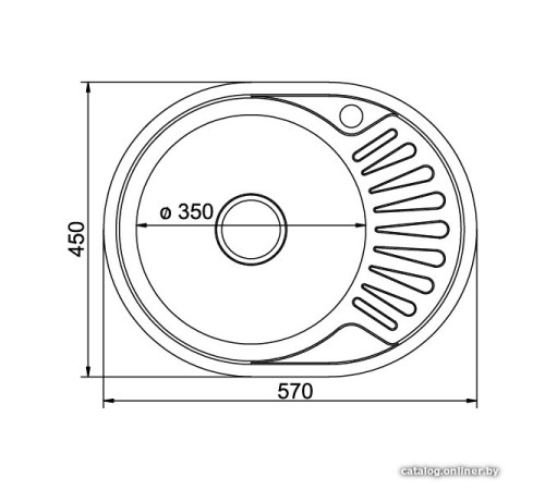 Кухонная мойка Mixline 532303 правая, с текстурой, 0.8 мм