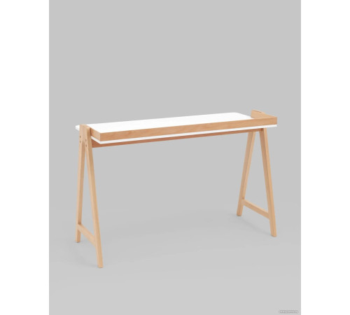 Стол Stool Group Pyramid 118x53 T-002-P белый/светлое дерево