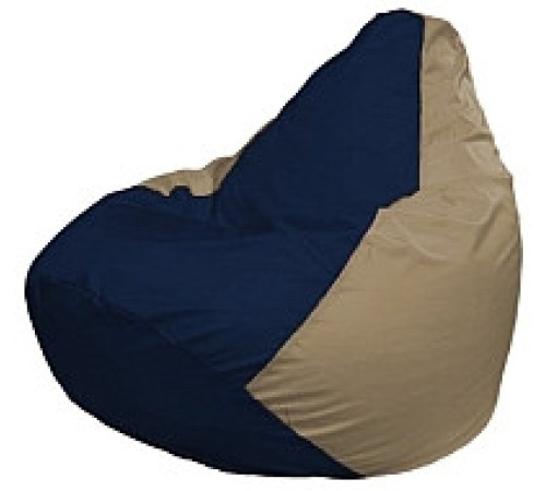 Кресло-мешок Flagman Груша Мини L Г0.1-39 темно-синий/темно-бежевый