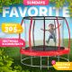 Батут Sundays Favorite Premium 10FT красный, с сеткой, с лестницей