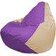 Кресло-мешок Flagman Груша Макси Г2.1-107 бежевый/сиреневый
