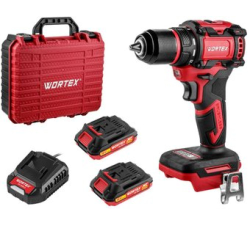 Дрель-шуруповерт Wortex BD 2025-1 DLi 1329838 с 2-мя АКБ, кейс