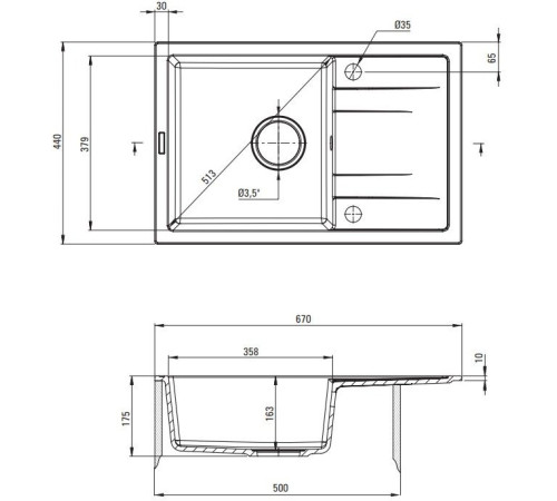 Кухонная мойка Deante ZRCA2113